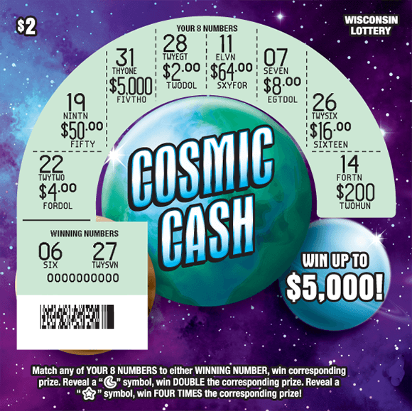 COSMIC CASH 2253 Wisconsin Lottery